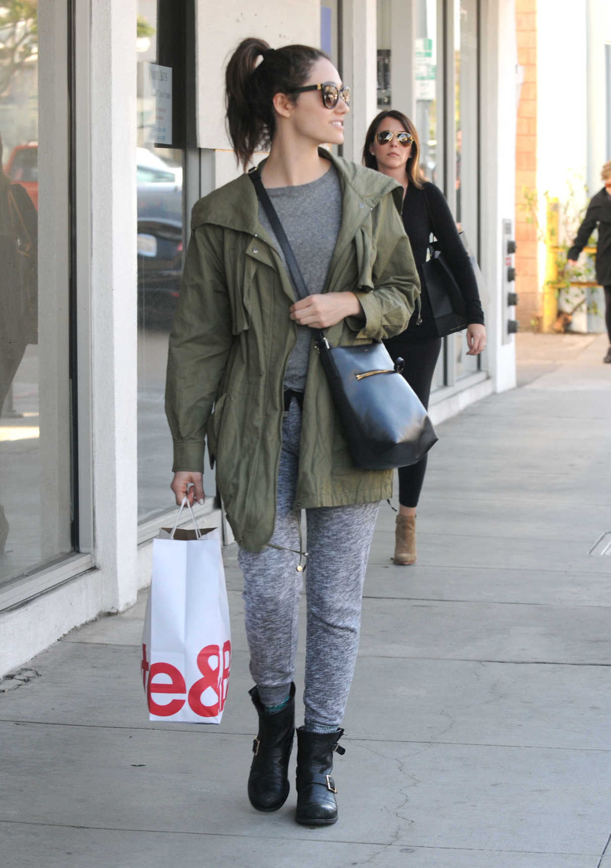 Emmy Rossum Goes Shopping at Crate and Barrel in Beverly Hills 11/22