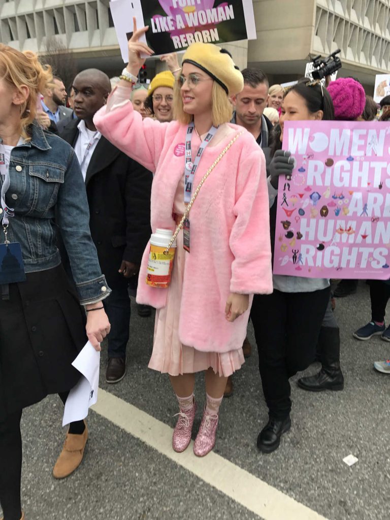 Katy Perry at the Women's March in Los Angeles 01/21/2017-1