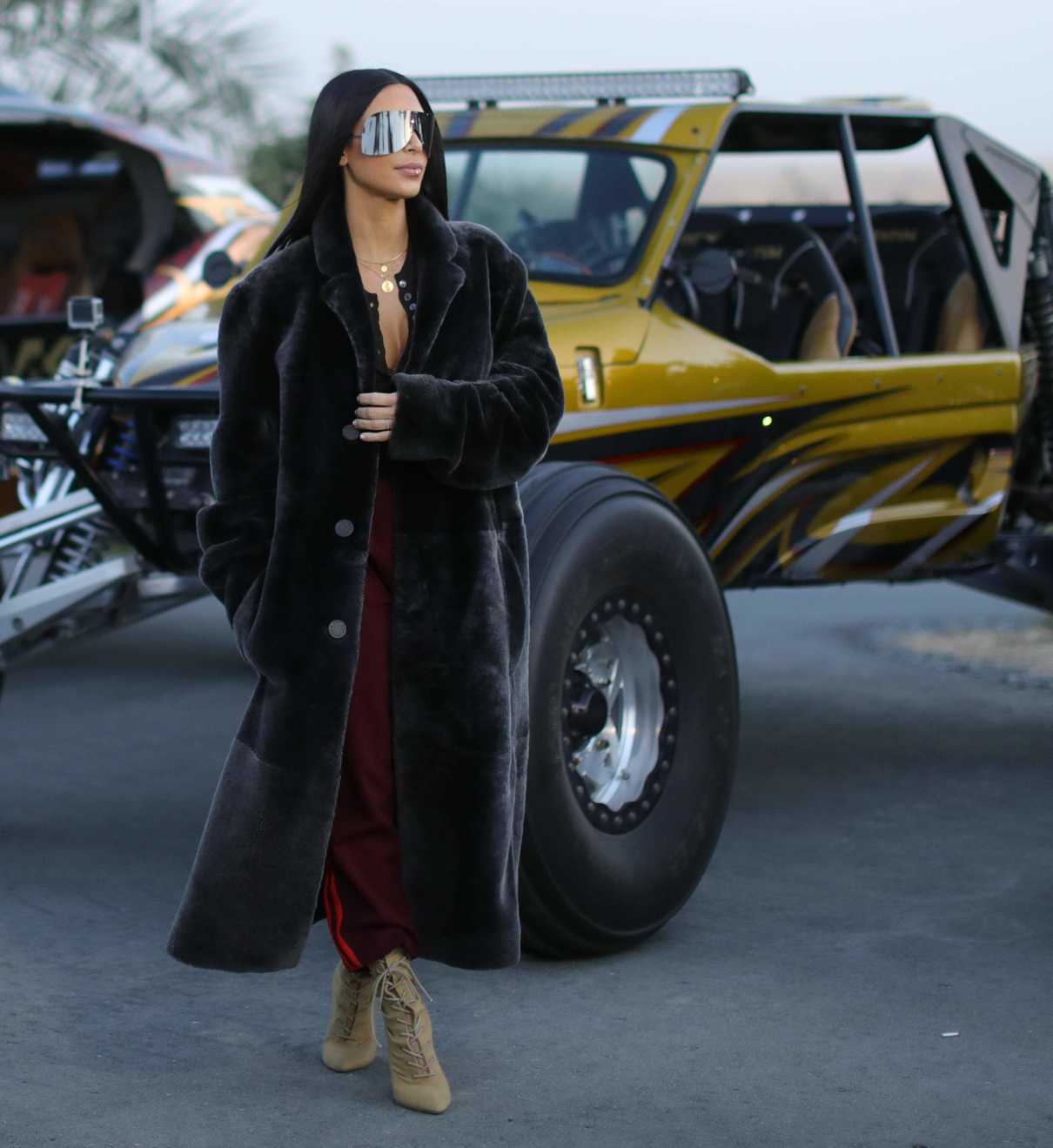 Kim Kardashian at ATV Riding in Dubai 01/15/2017-3