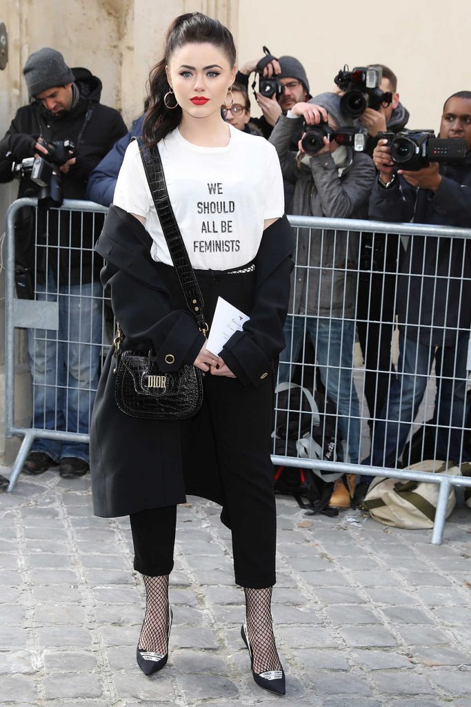 Kristina Bazan at Dior Fall Winter 2017 Show in Paris 01/23/2017-1