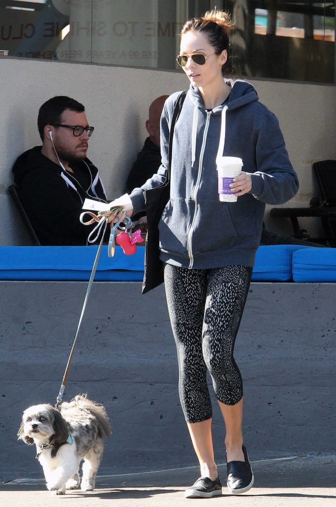 Laura Vandervoort Walks Her Dog in West Hollywood 01/26/2017-1
