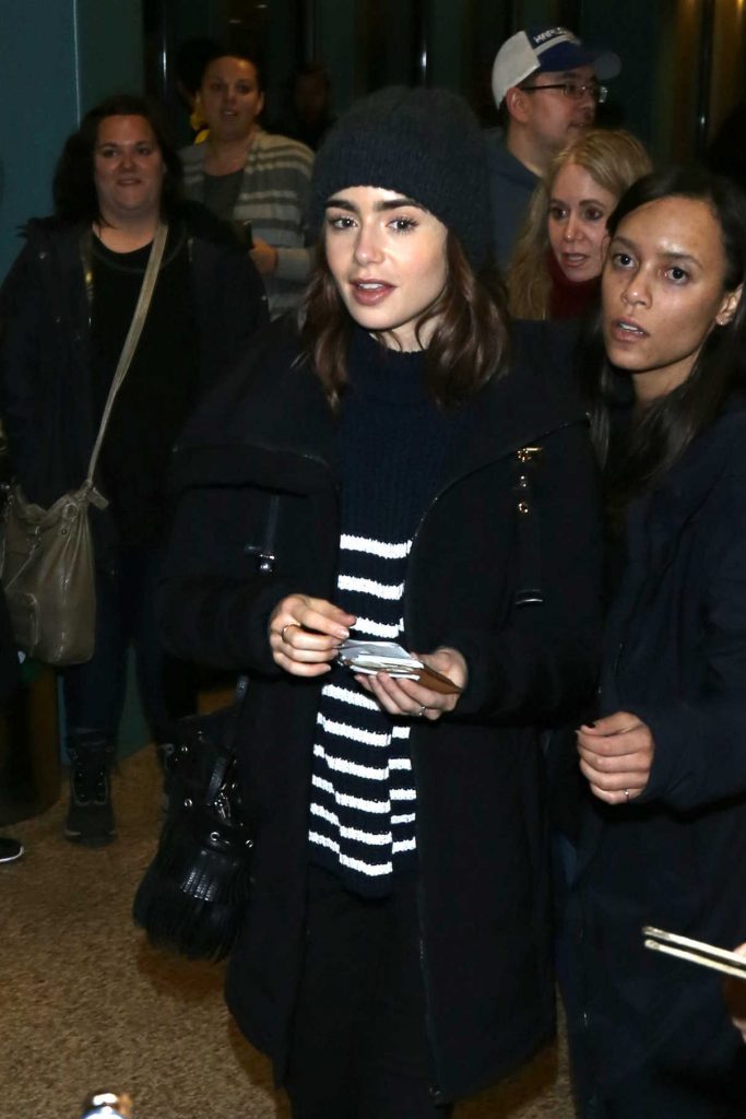 Lily Collins Arrives at Salt Lake City Airport 01/22/2017-1