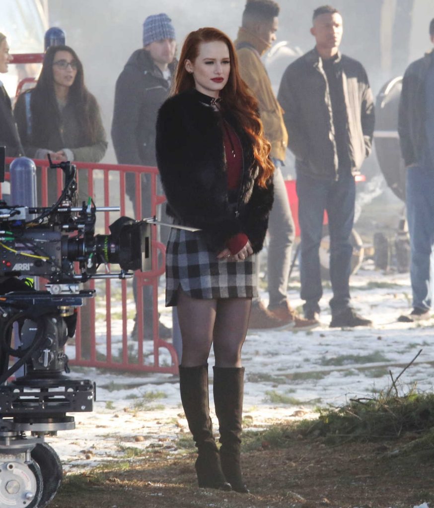 Madelaine Petsch on the Set of Riverdale in Vancouver 01/13/2017-1