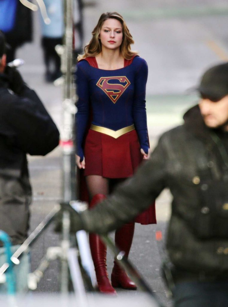 Melissa Benoist on the Set of Supergirl in Vancouver 01/05/2017-1