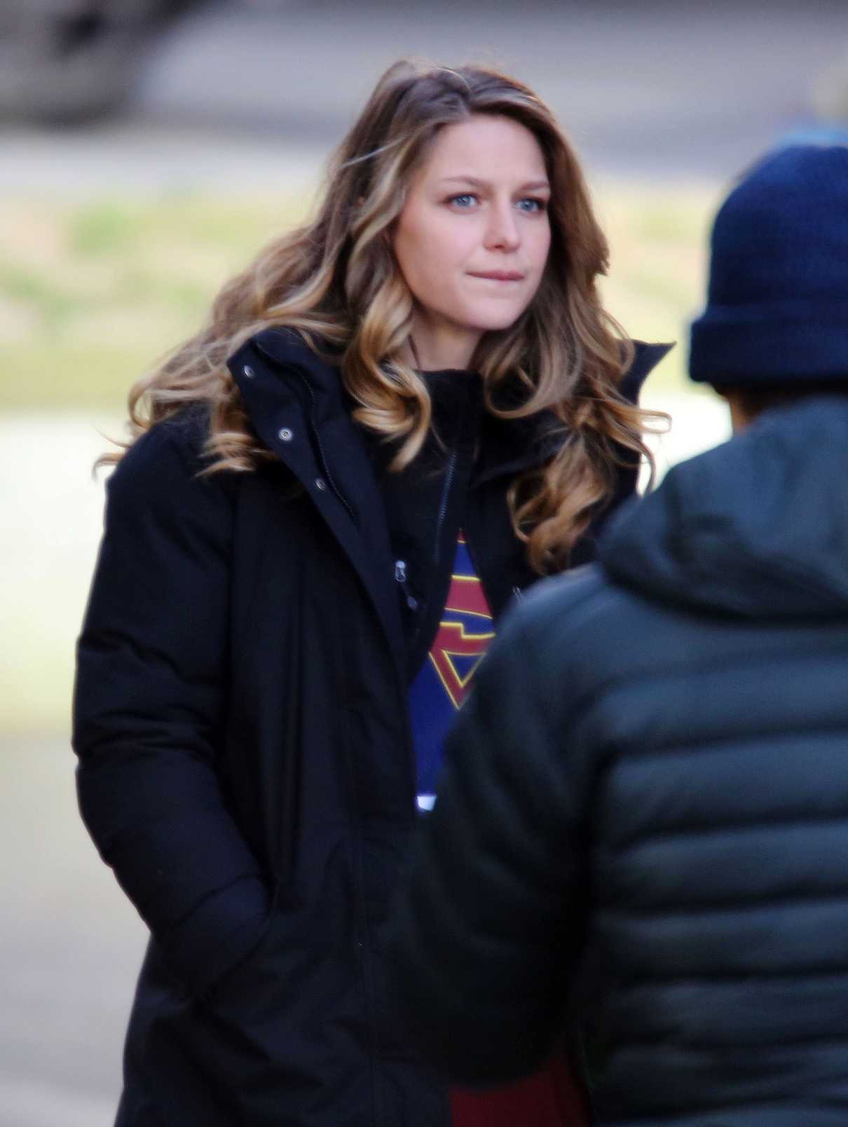 Melissa Benoist on the Set of Supergirl in Vancouver 01/05/2017-4