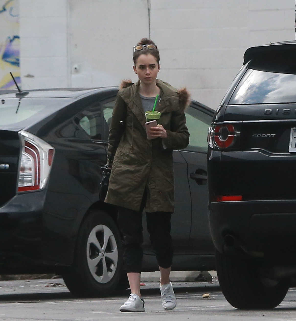 Lily Collins Arrives to the Massage Place in West Hollywood 02/19/2017-2