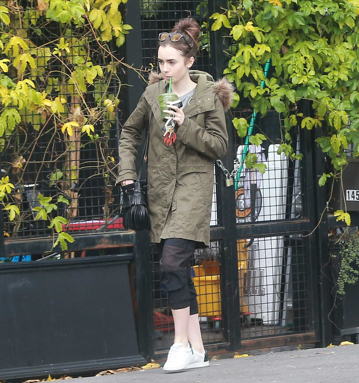 Lily Collins Arrives to the Massage Place in West Hollywood 02/19/2017-4