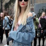 Lily Donaldson at the Topshop Unique Show During the London Fashion Week 02/19/2017