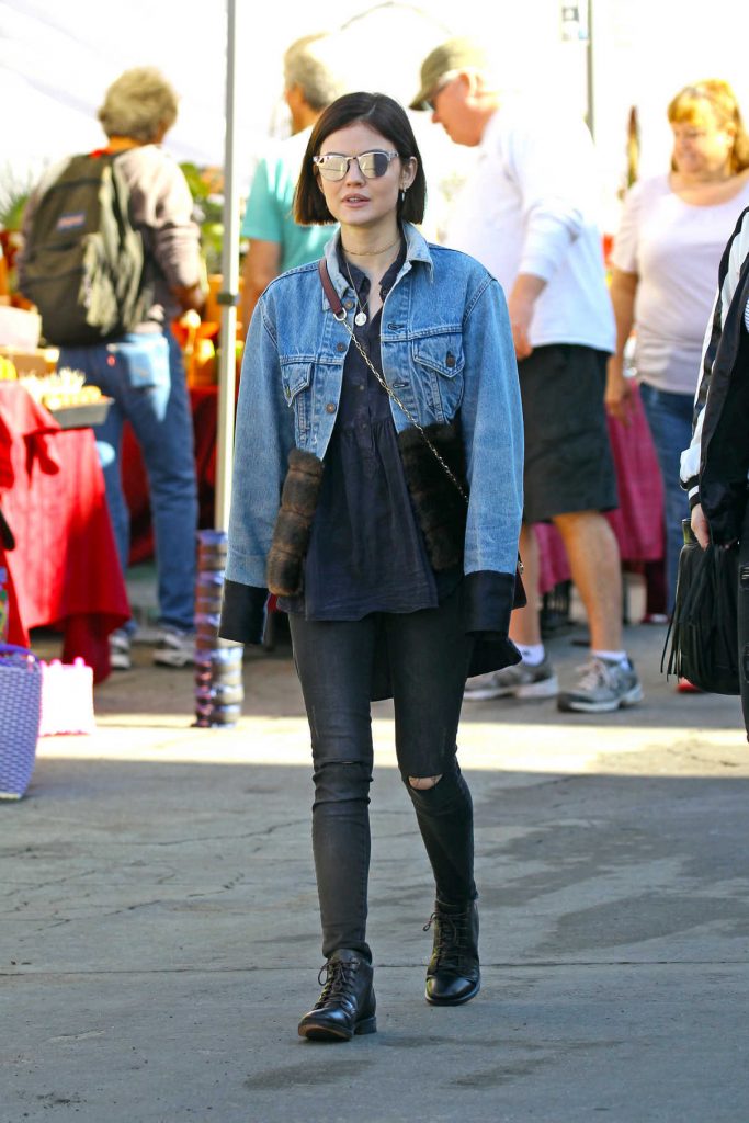 Lucy Hale Arrives to a Local Flea Market in Los Angeles 02/19/2017-1