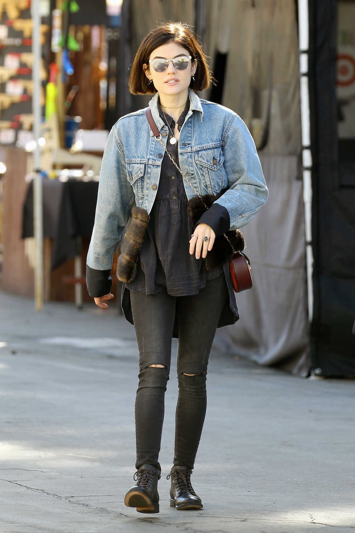 Lucy Hale Arrives to a Local Flea Market in Los Angeles 02/19/2017-4