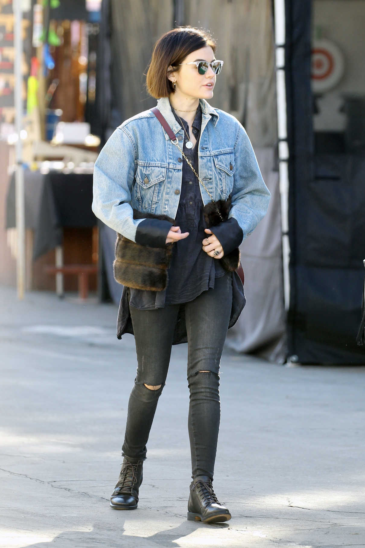 Lucy Hale Arrives to a Local Flea Market in Los Angeles 02/19/2017-5