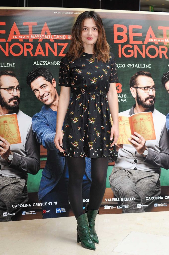 Valeria Bilello at the Beata Ignoranza Photocall in Rome 02/20/2017-1