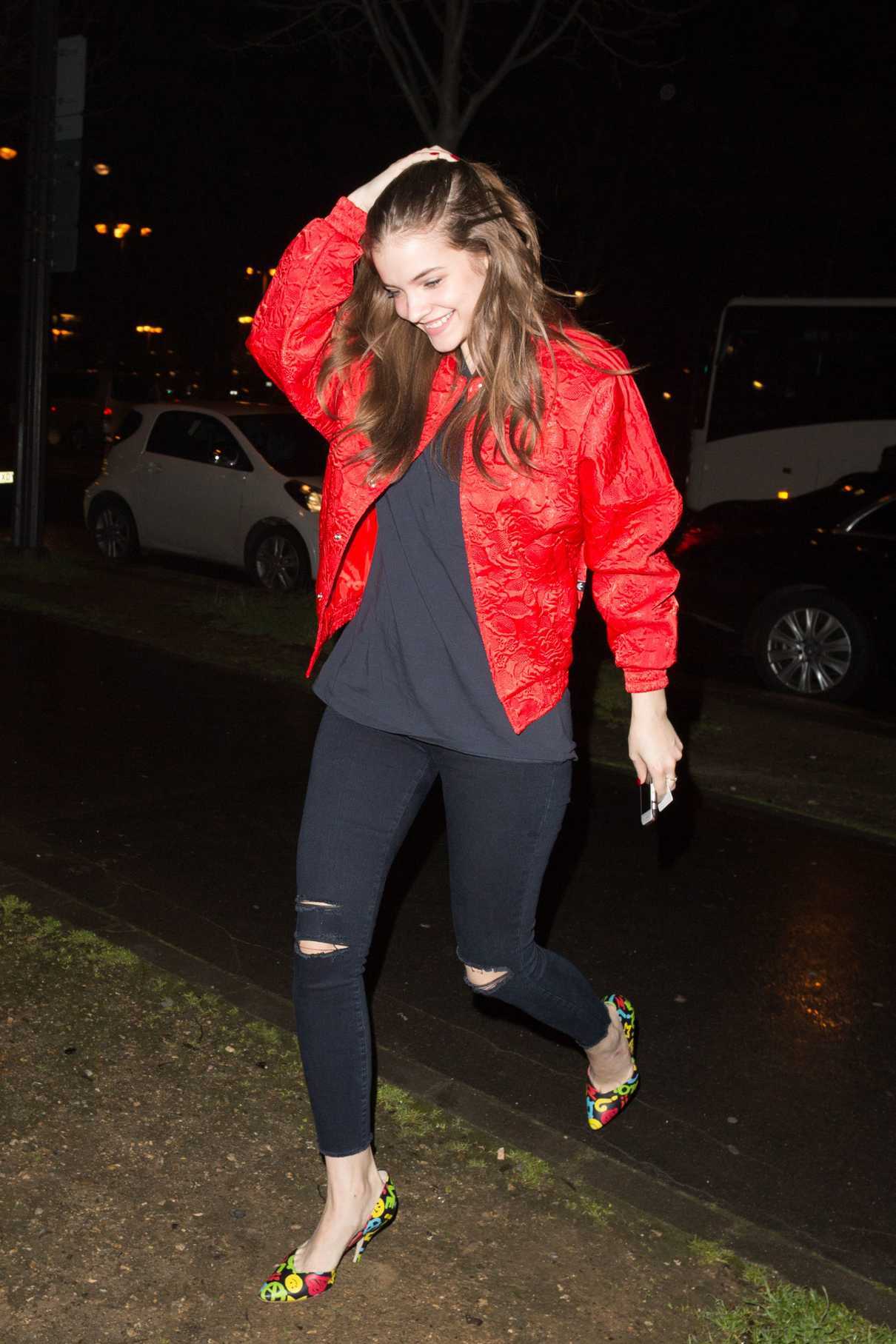 Barbara Palvin Wears a Red Jacket Out in Paris 03/06/2017 – LACELEBS.CO