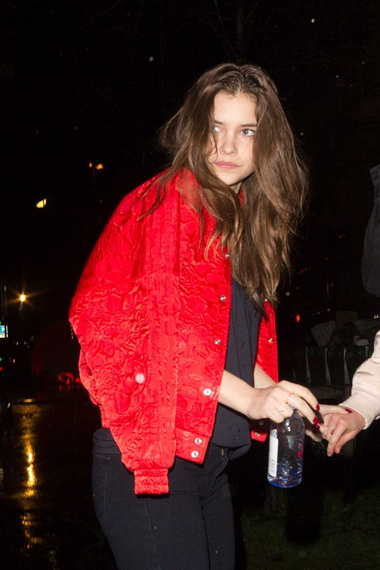 Barbara Palvin Wears a Red Jacket Out in Paris 03/06/2017-3