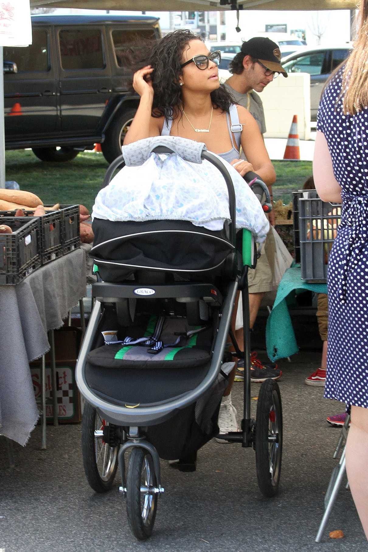 Christina Milian Visits a Farmers Market in Studio City 03/12/2017-2