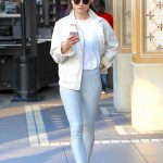 Crystal Reed Wearing a Grey Yoga Pants Out in Beverly Hills 02/28/2017