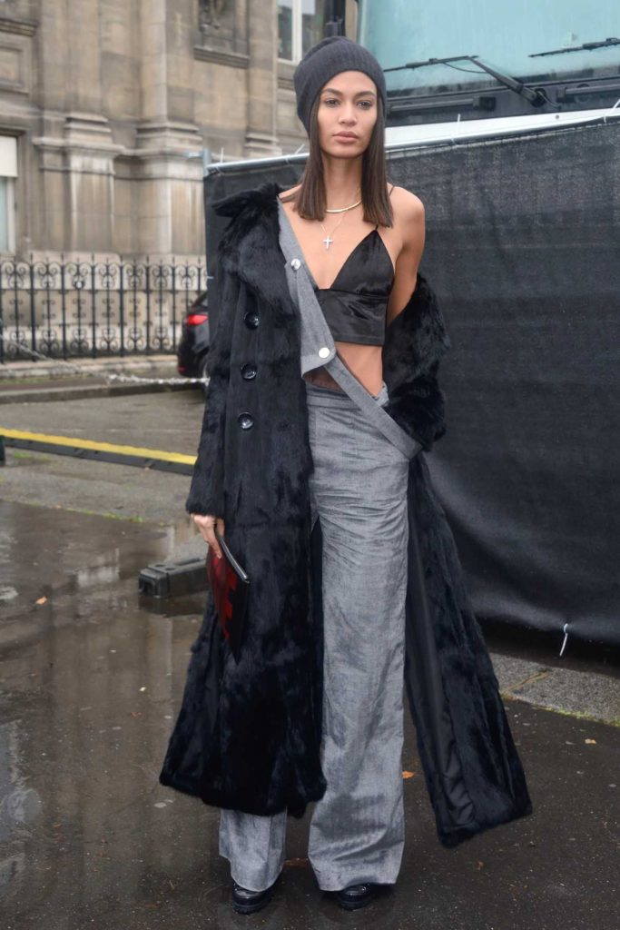 Joan Smalls at the Lanvin Show During the Paris Fashion Week 03/01/2017-1