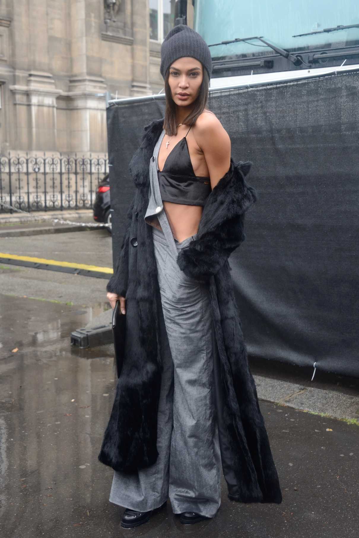 Joan Smalls at the Lanvin Show During the Paris Fashion Week 03/01/2017-3