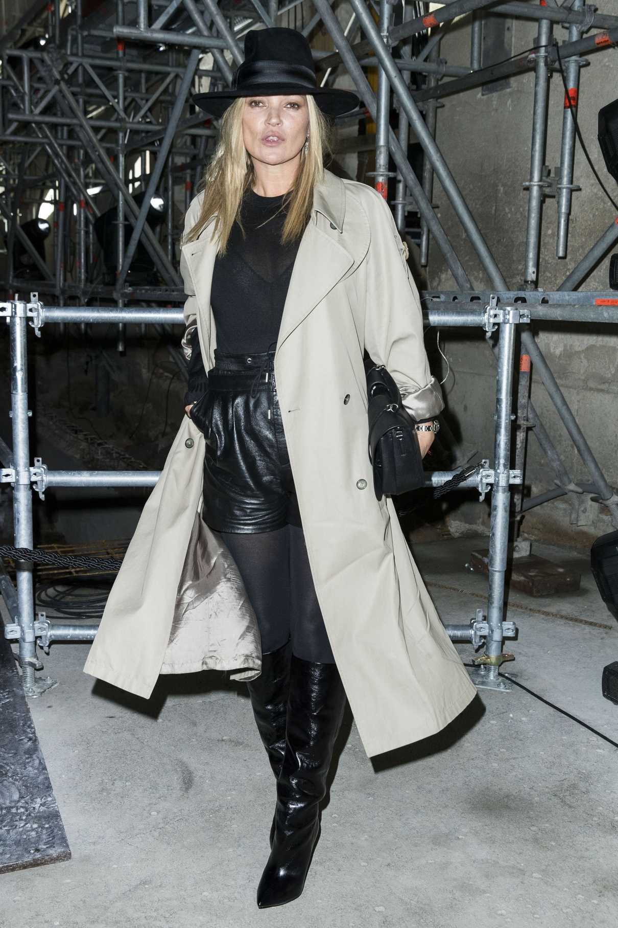 Kate Moss at the Saint Laurent Show During the Paris Fashion Week 02/28/2017-2
