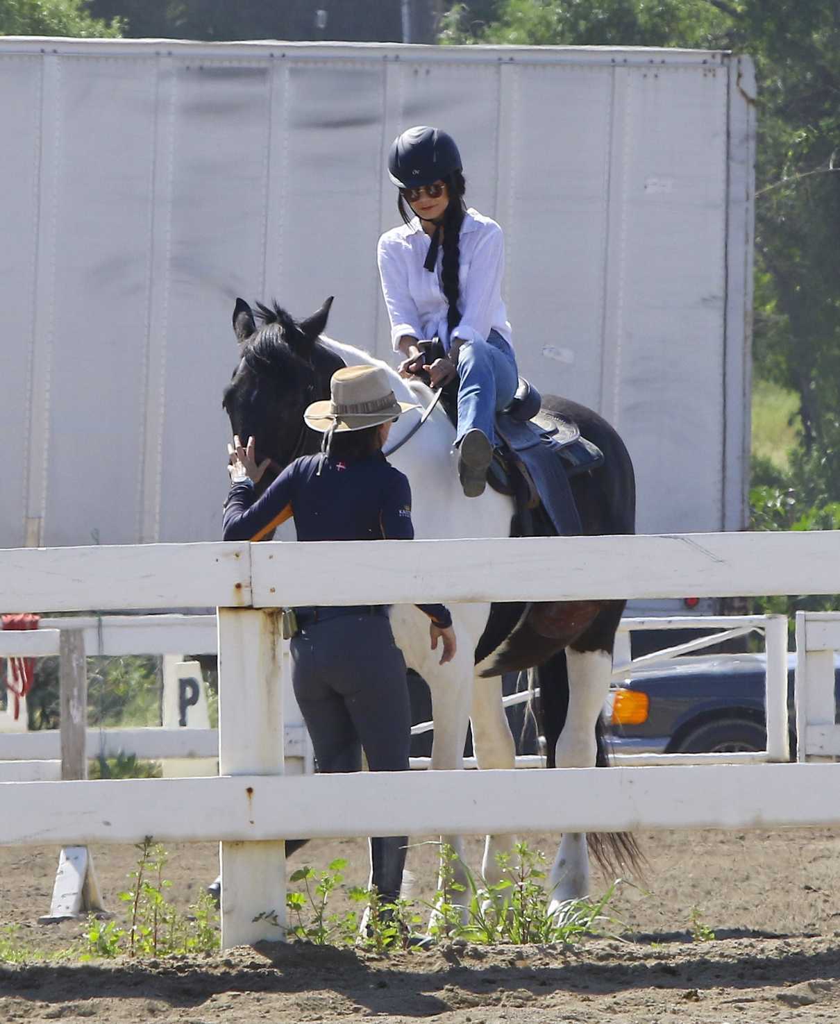 Vanessa Hudgens Does a Horse Ride Out in LA 03/16/2017-3