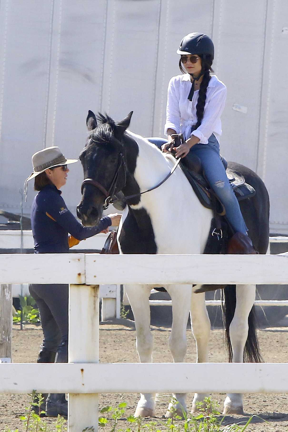 Vanessa Hudgens Does a Horse Ride Out in LA 03/16/2017-5