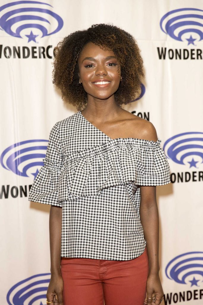 Hayley Law at the Riverdale Press Room at WonderCon in Anaheim 04/01/2017-3