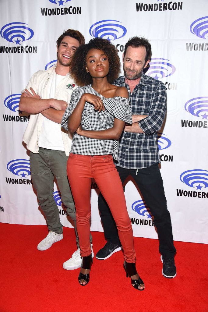 Hayley Law at the Riverdale Press Room at WonderCon in Anaheim 04/01/2017-5