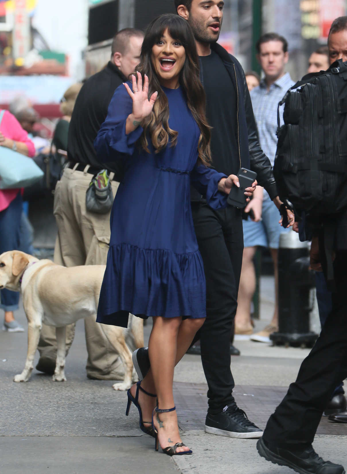 Lea Michele Arrives at Good Morning America in New York City 04/28/2017-2