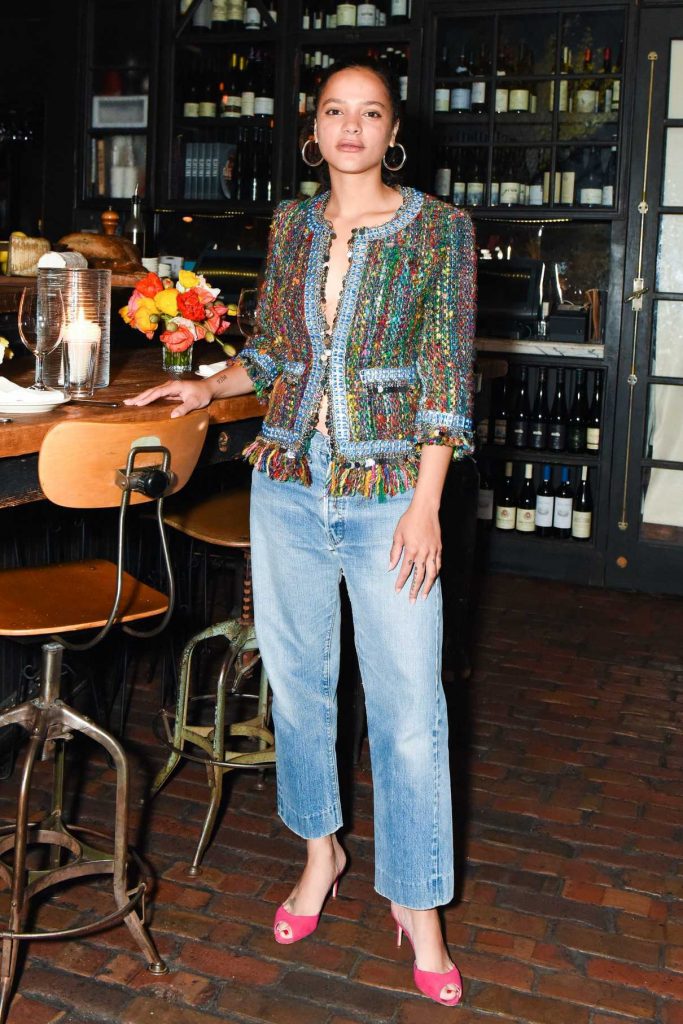 Sasha Lane at the Sally Singer and Lisa Love Host Denim Dinner at the Gjelina in Los Angeles 04/05/2017-1