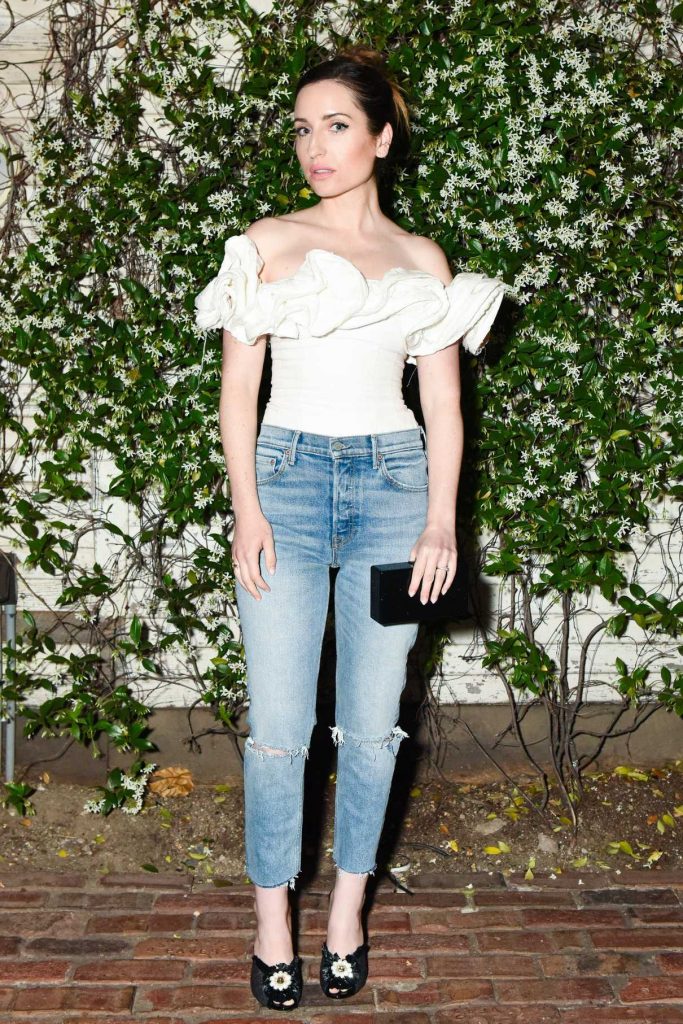 Zoe Lister-Jones at the Sally Singer and Lisa Love Host Denim Dinner at the Gjelina in Los Angeles 04/05/2017-1