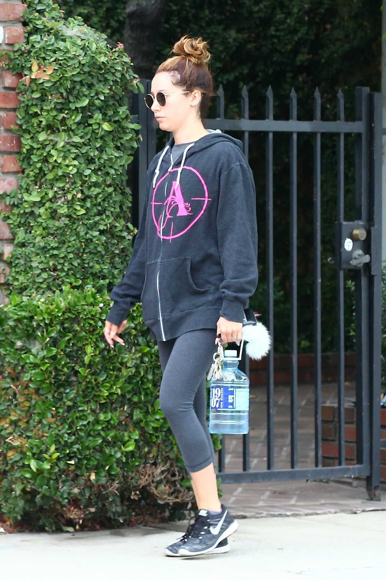 Ashley Tisdale Leaves the Gym in Studio City With Christopher French 05/30/2017-5