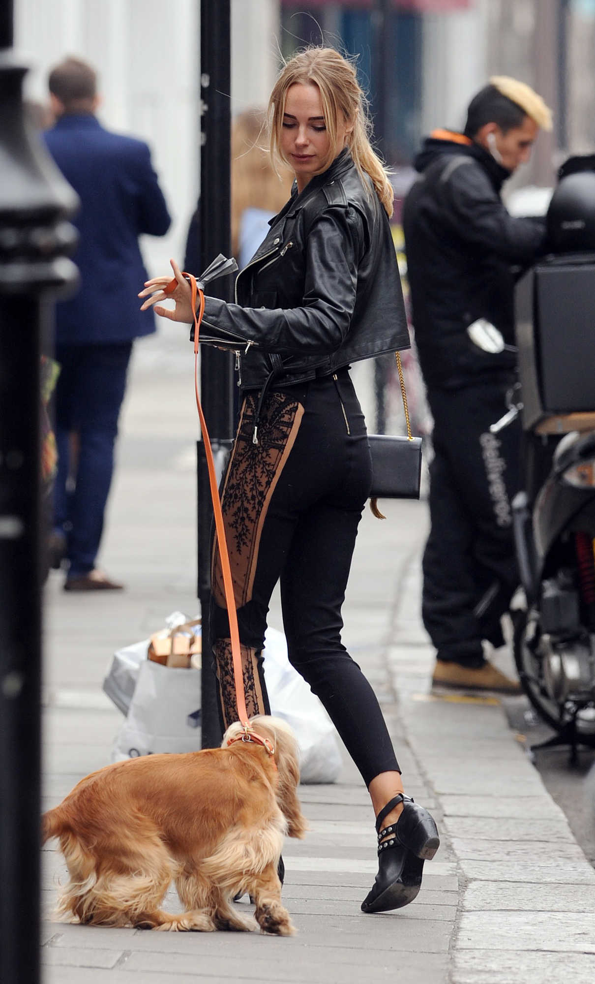 Kimberley Garner Walks Her Dog Out in London 05/14/2017-4