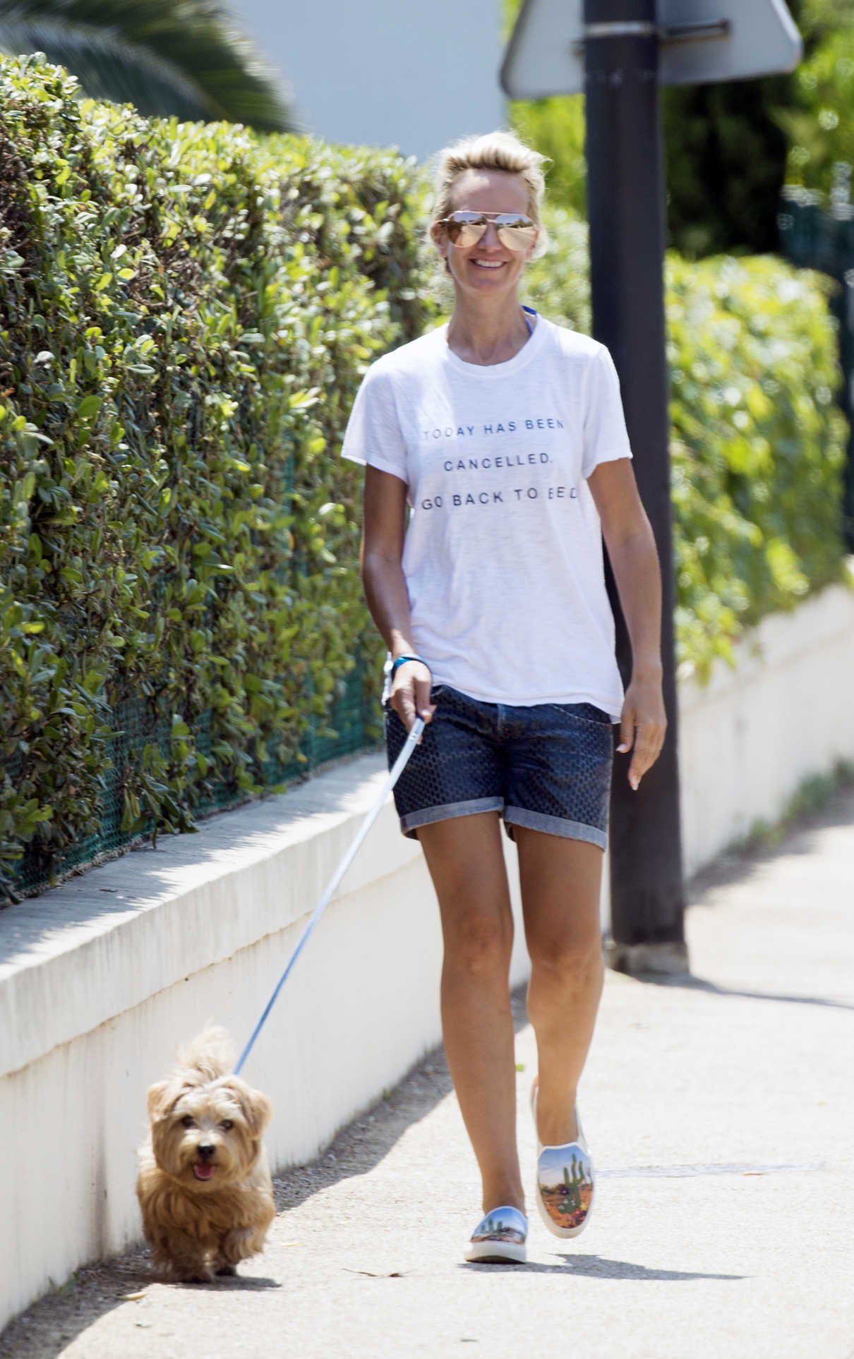 Lady Victoria Hervey Walks Her Dog Out in Antibes 05/27/2017-2
