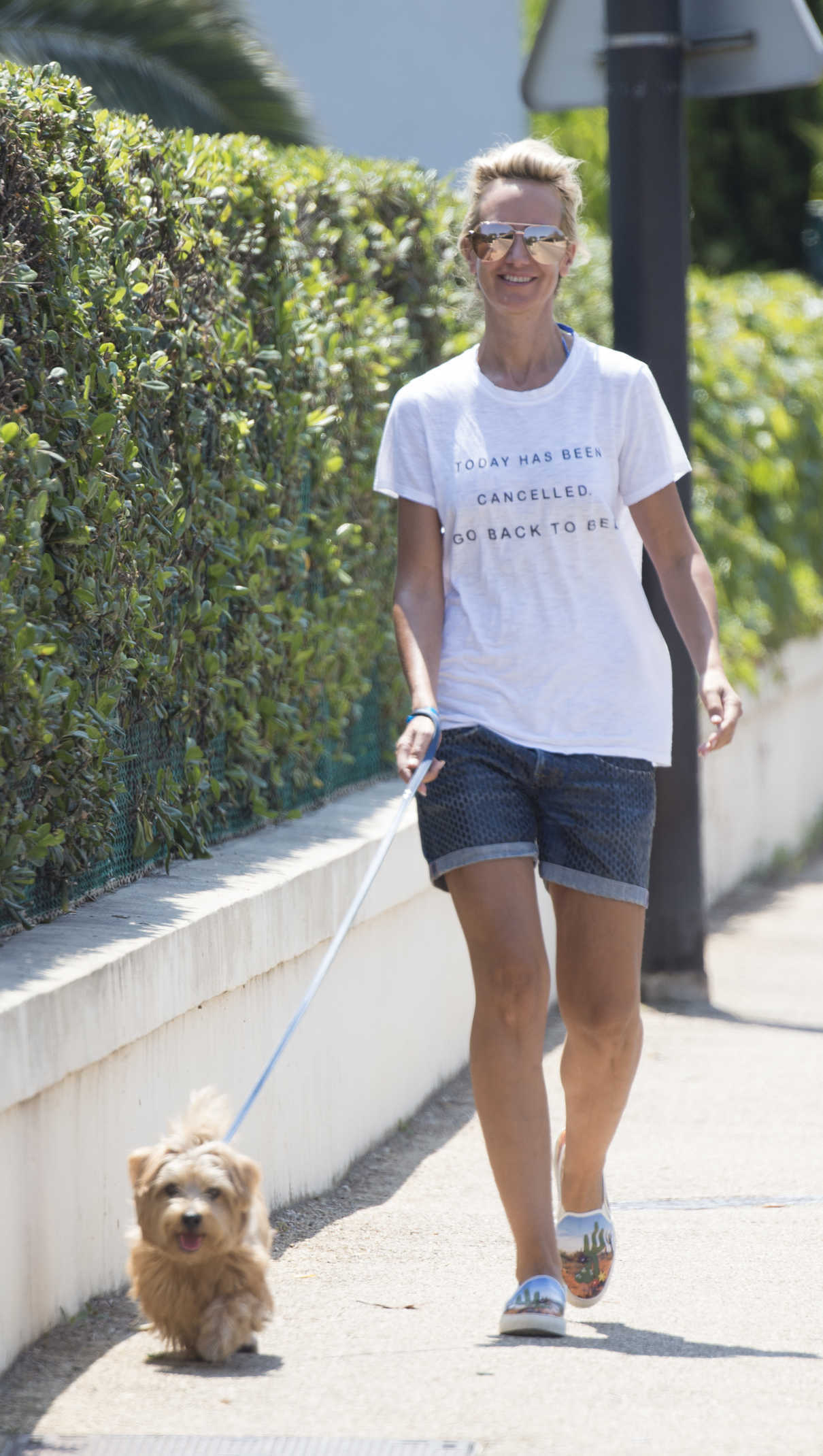 Lady Victoria Hervey Walks Her Dog Out in Antibes 05/27/2017-4