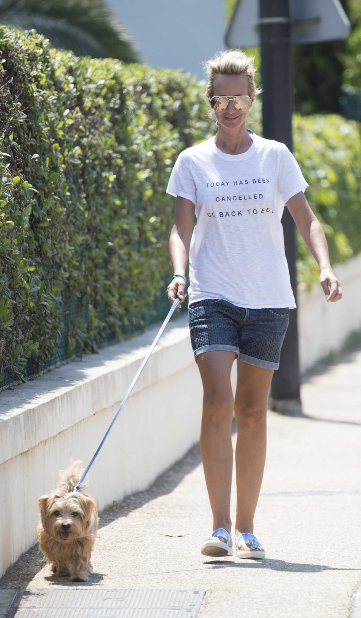 Lady Victoria Hervey Walks Her Dog Out in Antibes 05/27/2017-5