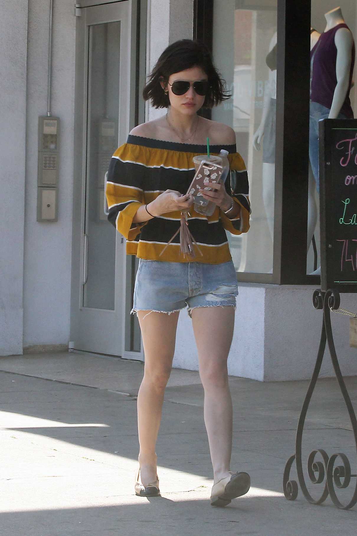 Lucy Hale Leaves a Starbucks in Los Angeles 05/23/2017-3
