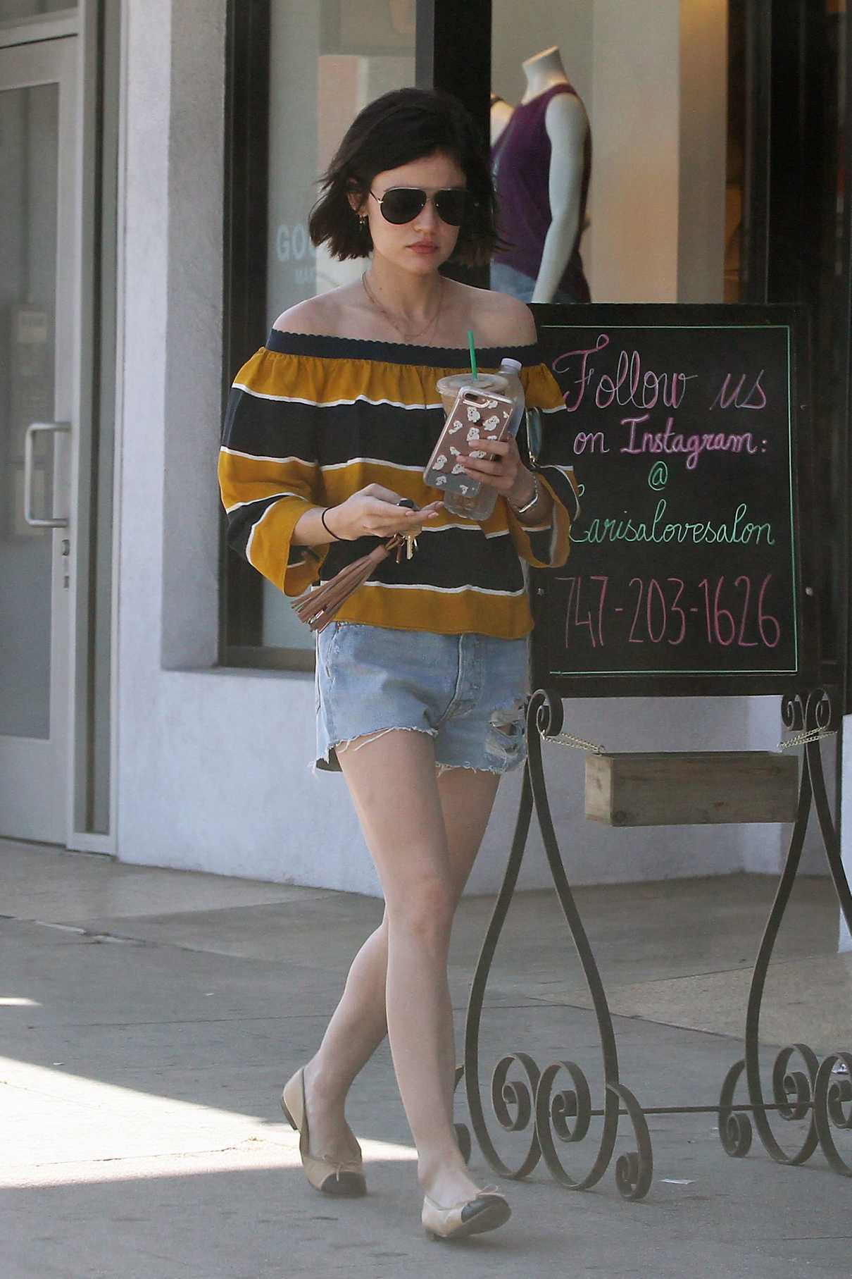 Lucy Hale Leaves a Starbucks in Los Angeles 05/23/2017-4