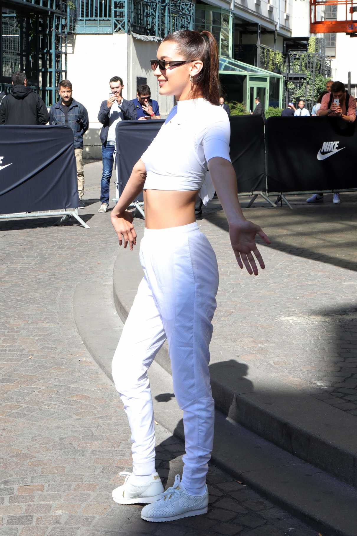 Bella Hadid Wears All White Out in Paris 06/10/2017-4