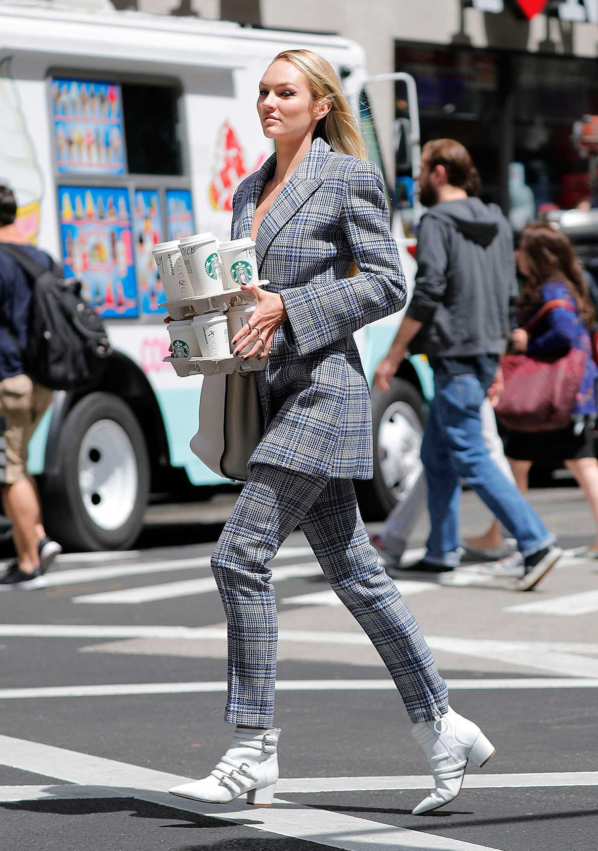 Candice Swanepoel on the Set of a Photoshoot for Vogue in Downtown New York City 06/03/2017-5