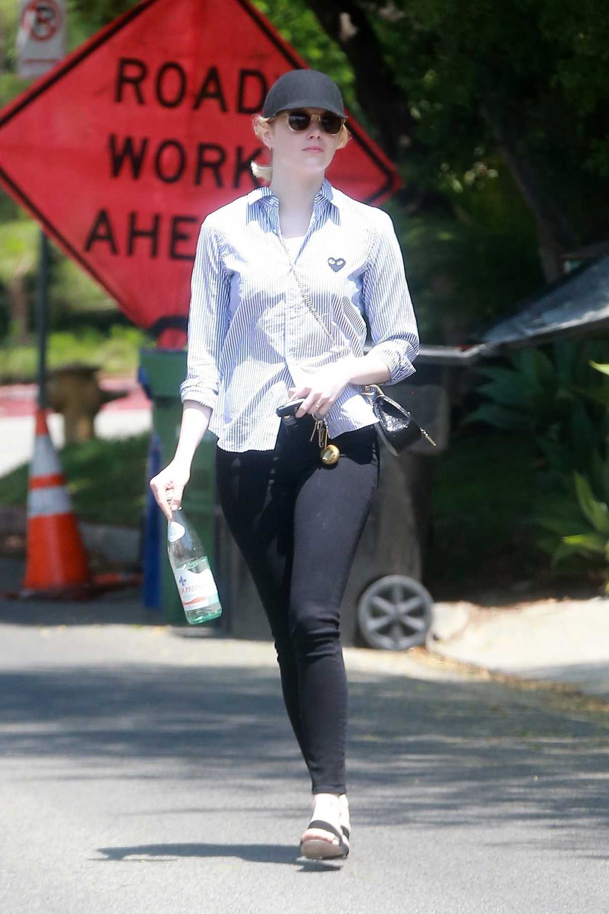 Emma Stone Leaves a Friend's House in LA 06/01/2017-2