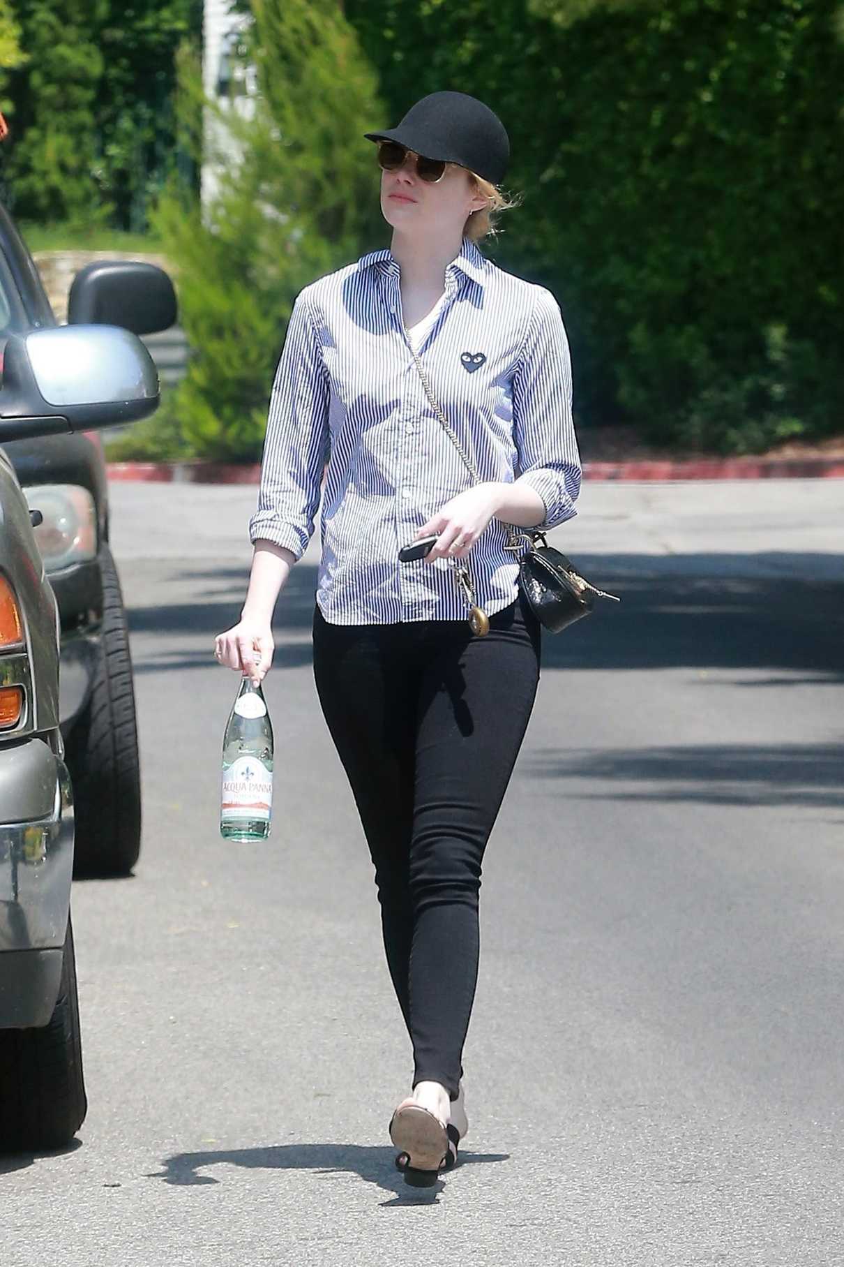 Emma Stone Leaves a Friend's House in LA 06/01/2017-3