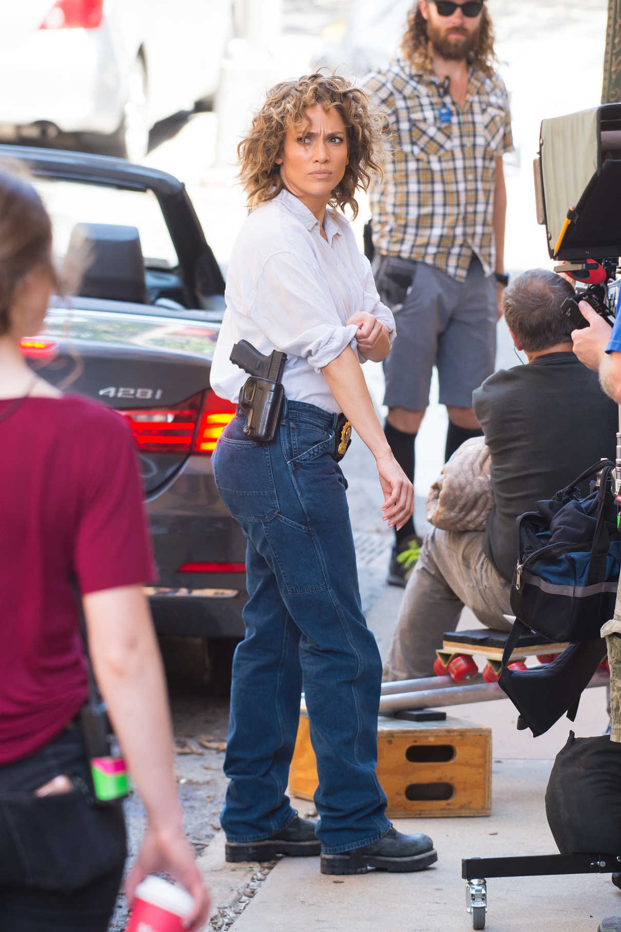 Jennifer Lopez on the Set of Shades of Blue in Brooklyn 06/19/2017-4