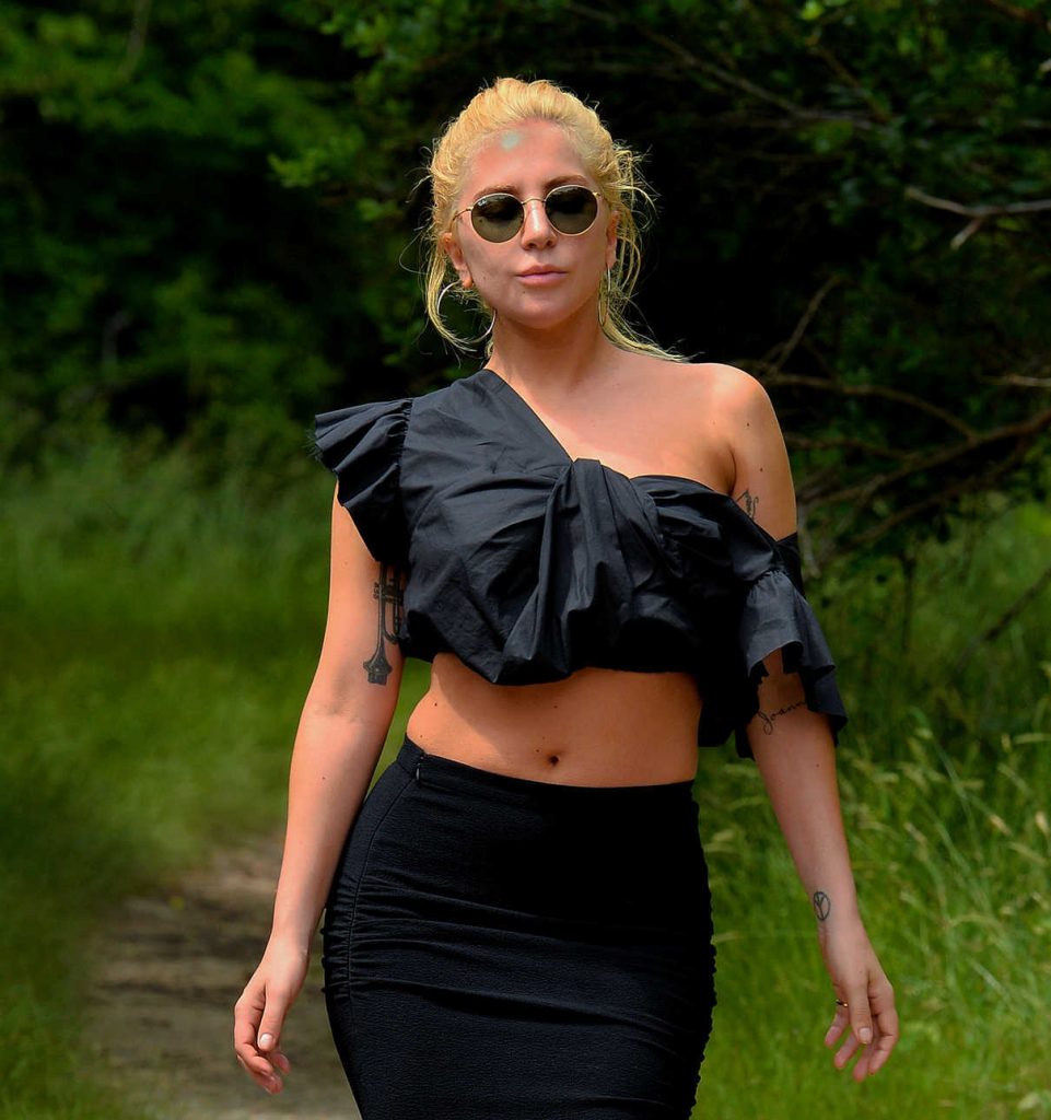 Lady Gaga During a Hike in the Woods in Montauk 06/22/2017-5