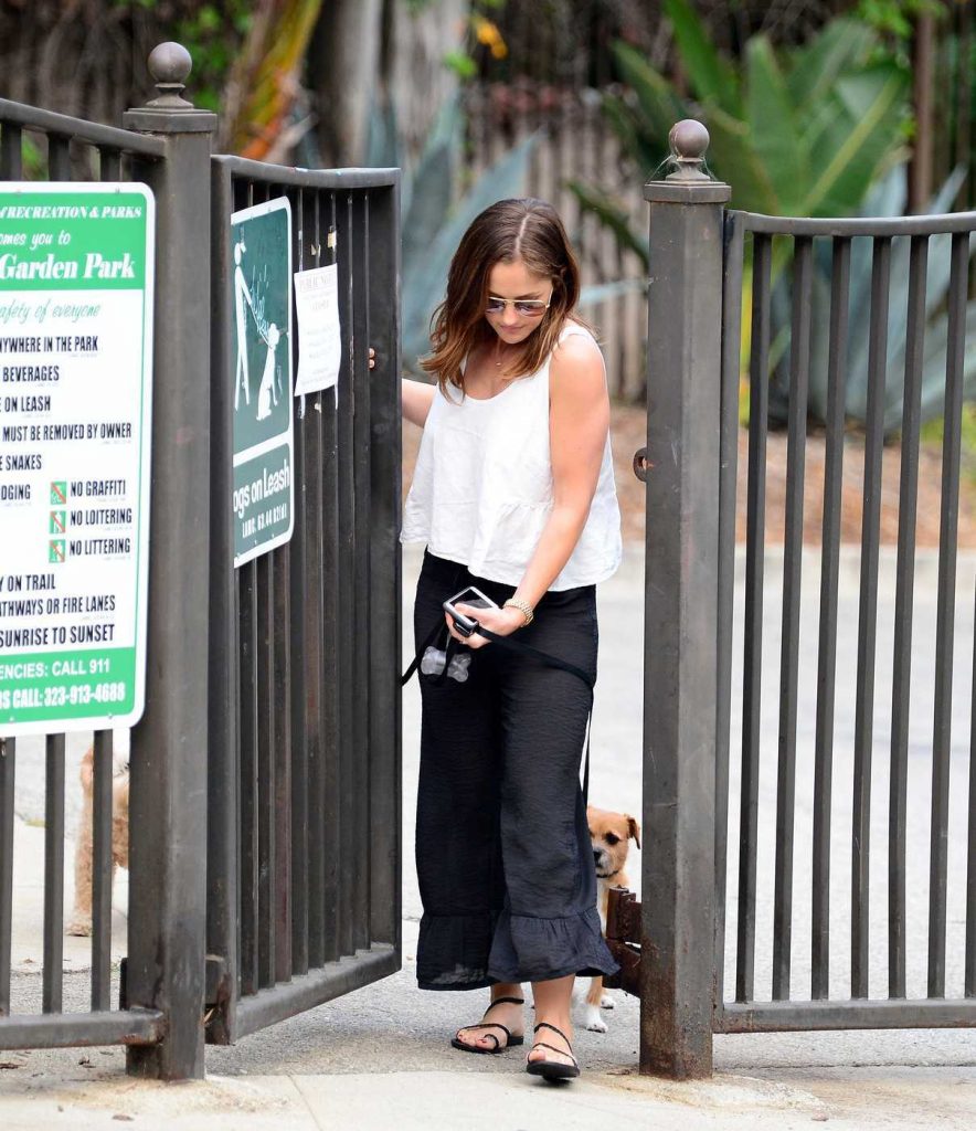 Minka Kelly Steps Out to the Park With Her Dogs in Los Angeles 06/26/2017-2