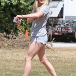 Caity Lotz on the Set of Legends of Tomorrow at the Beach in Vancouver 07/20/2017
