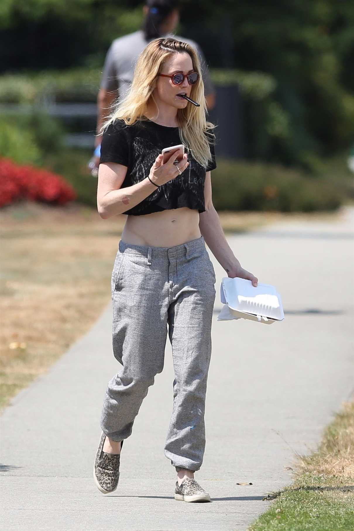 Caity Lotz on the Set of Legends of Tomorrow in Vancouver 07/17/2017-2