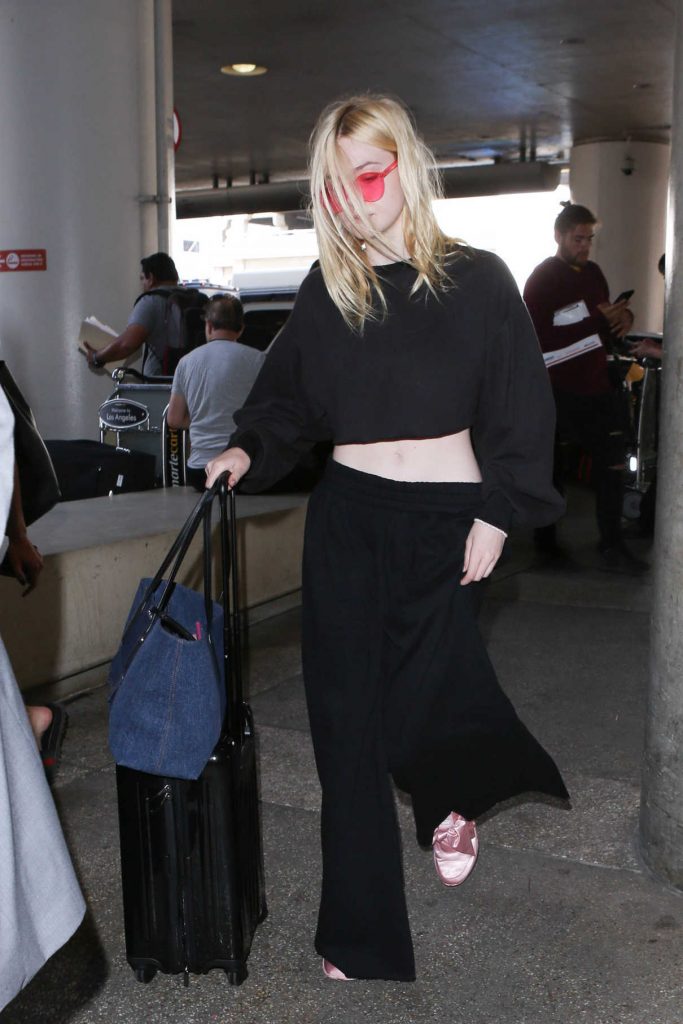 Elle Fanning Arrives at LAX Airport in LA 06/30/2017-1