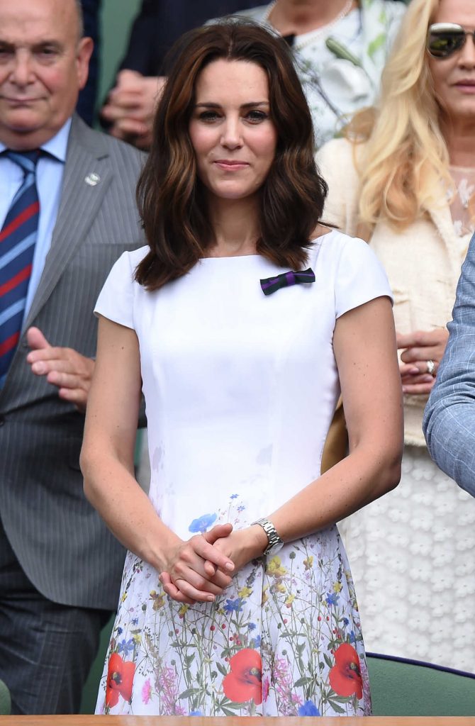 Kate Middleton Attends the Mens Singles Final During the Wimbledon Tennis Championships in London 07/16/2017-1