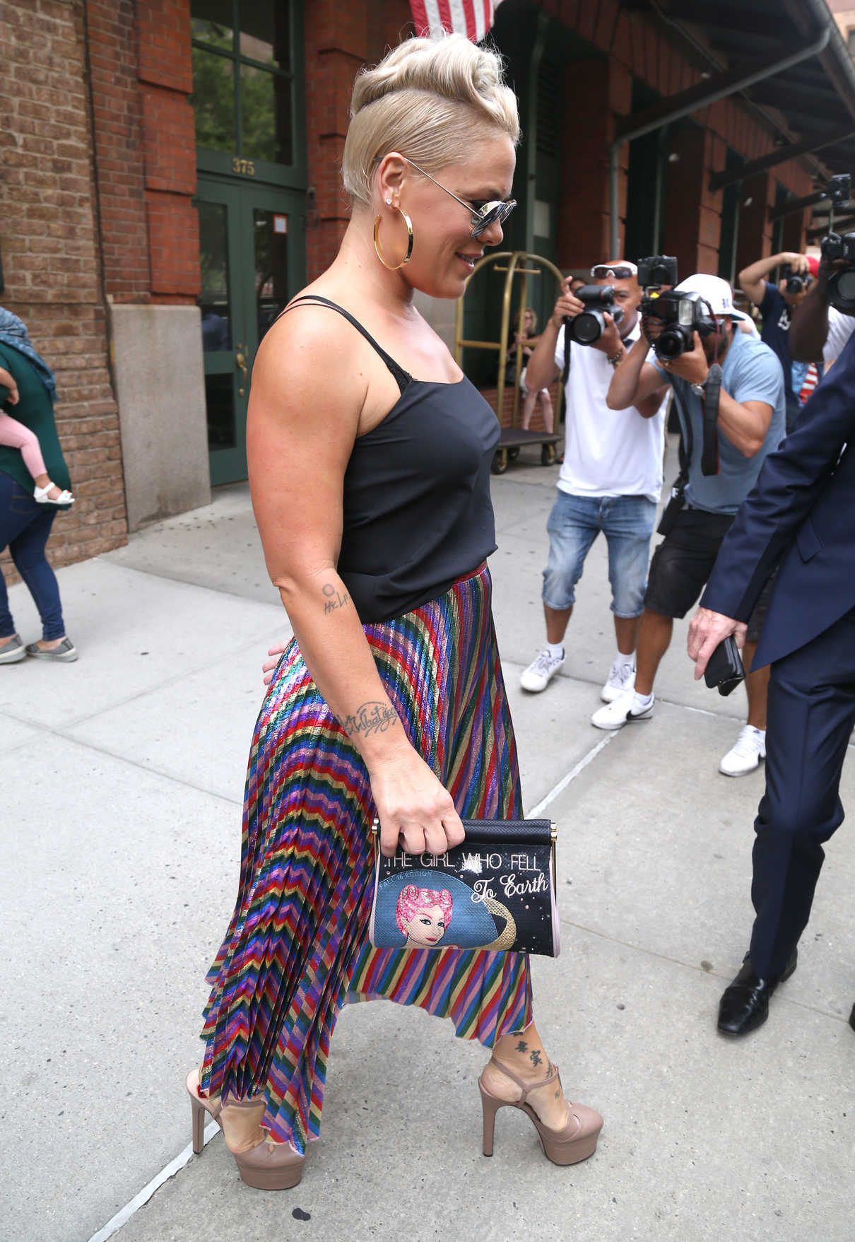 Pink Leaves Her Hotel in New York City 07/11/2017-4
