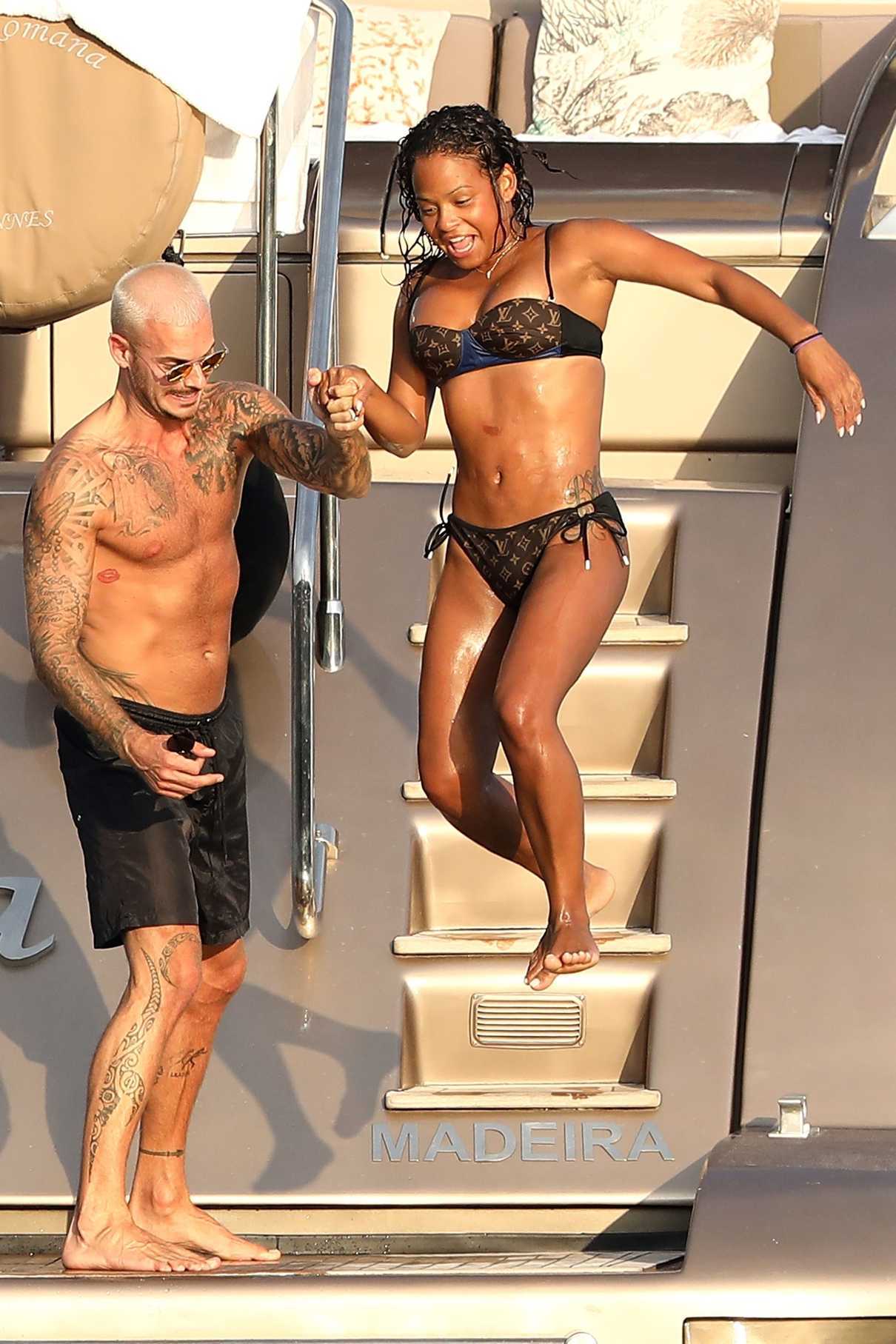 Christina Milian in Bikini on a Yacht in St Tropez 08/24/2017-4